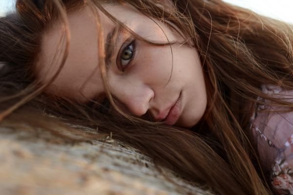 Wallpaper Alina Borodina Model Brunette Hair In Face Looking At