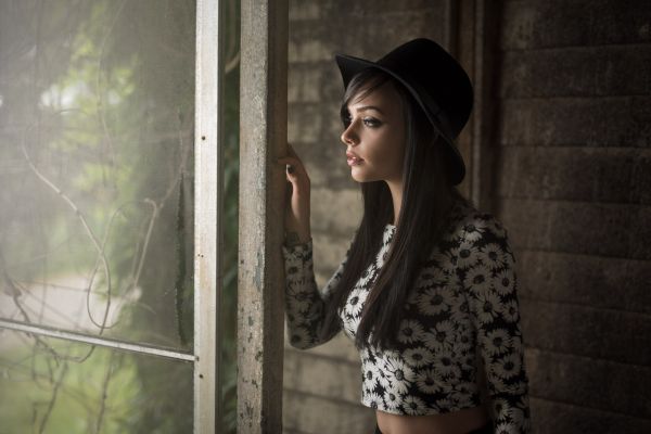 Wallpaper Guenter Stoehr Women Model Tattoo Piercing Brunette