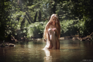 Wallpaper Bikini Water Necklace Model Nature Women Outdoors