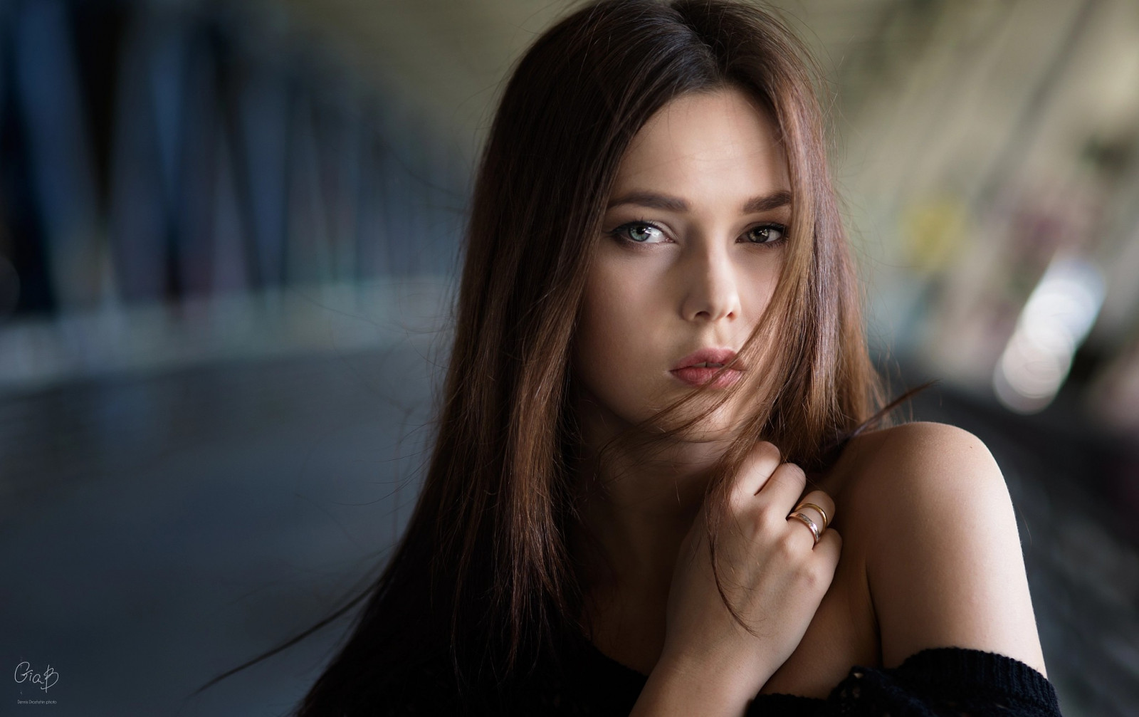 Wallpaper Dennis Drozhzhin Brunette Portrait Looking At Viewer