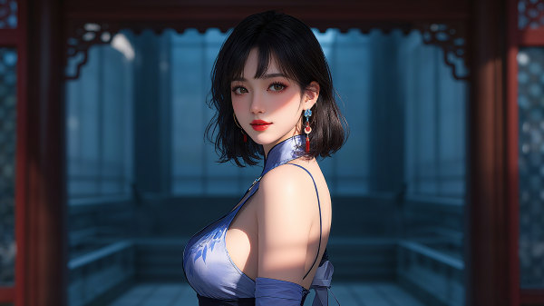 女孩,女人,性感的,ai,CG,黑色