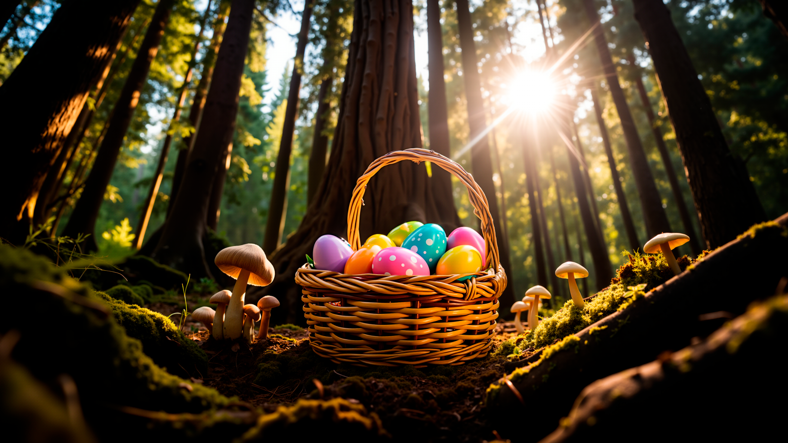 Wallpaper : photography, forest, animals, eggs, basket, Easter, digital ...