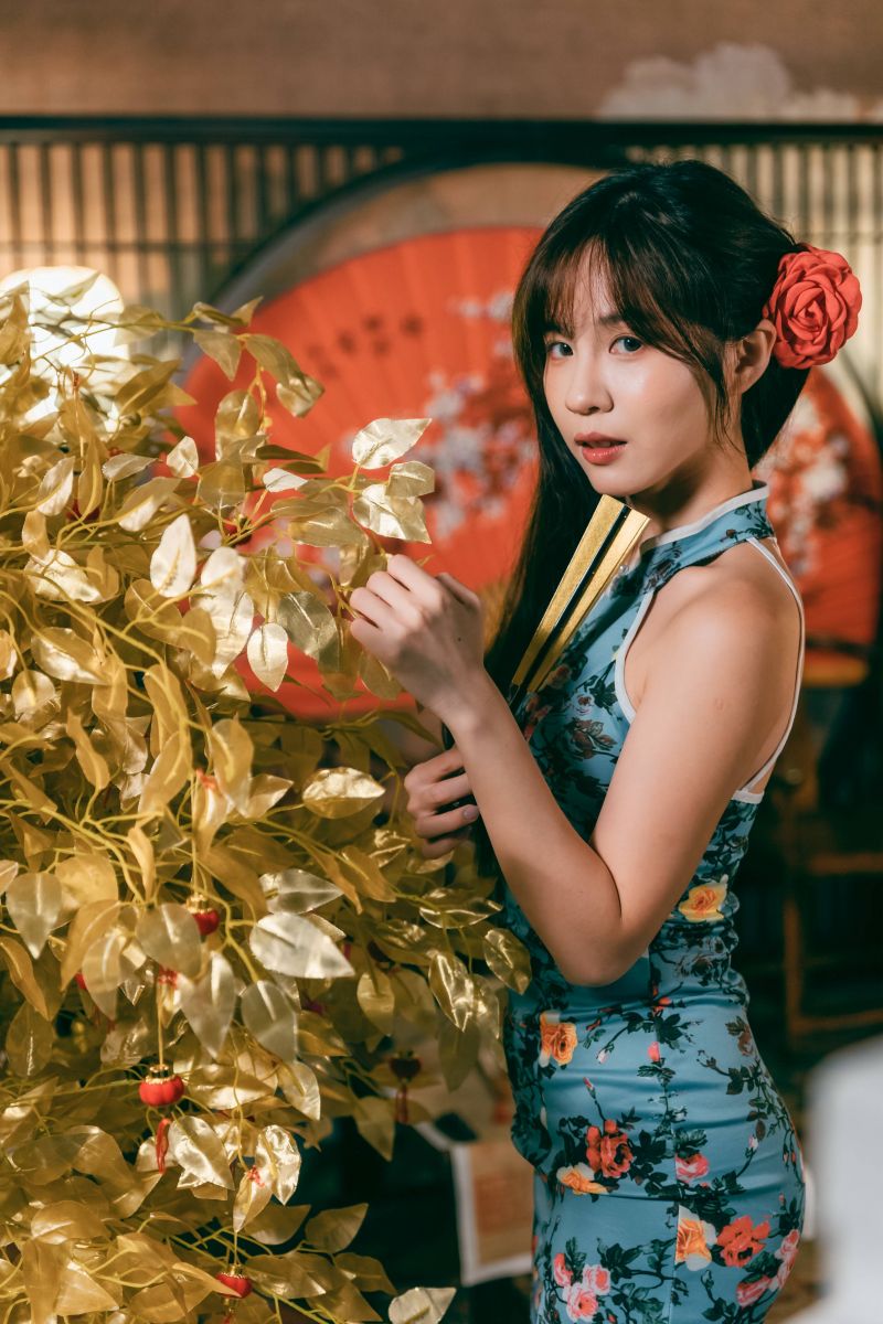 파란 드레스,긴 머리,tanghulu,여자