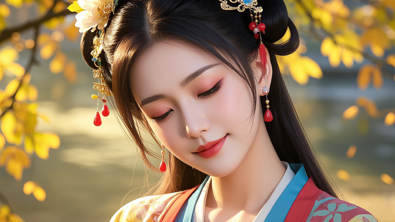 소녀,AI CG,아름다운,여자