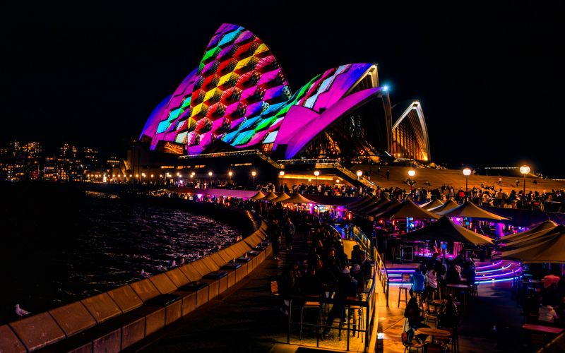 letadlová loď, architektura, modrá obloha, bokeh, most, světla města