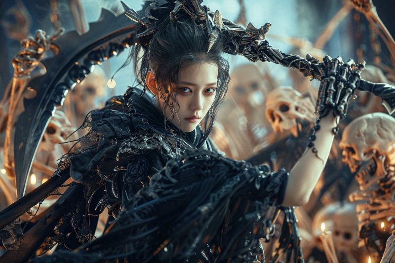 Ai,tưởng tượng đen tối,Lưỡi hái,Bộ xương,Sọ,Chiến binh