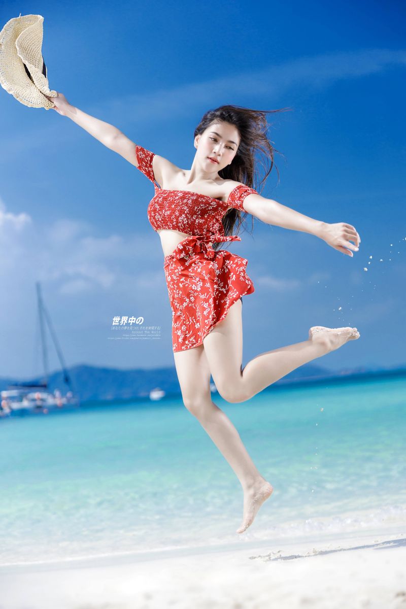 Aziatisch,strand,boot,Crop Top,bloemen,off shoulder