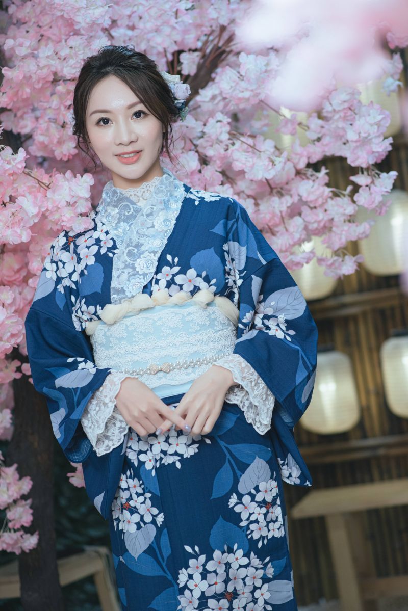 blu,chimono,donna,yukata