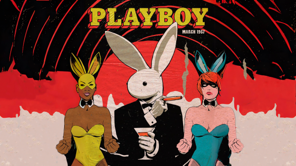 rabbit,sexy,007,blue,Playboy,poster