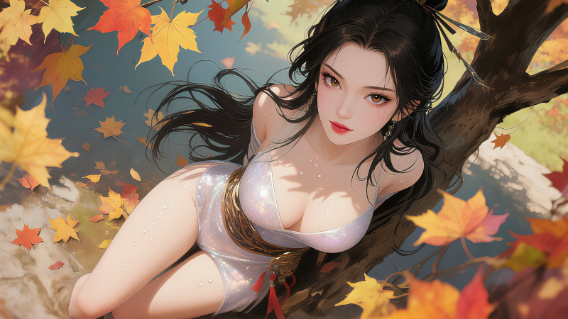 meisje,herfst,sexy