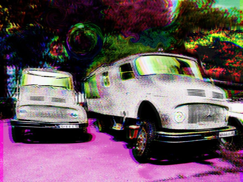 truk,mercedes,retro,old truck,psychedelic
