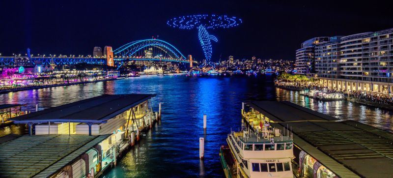 letadlová loď, architektura, modrá obloha, bokeh, most, světla města