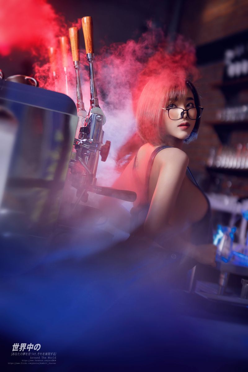 咖啡师, 咖啡店, 咖啡, 模型, 女人