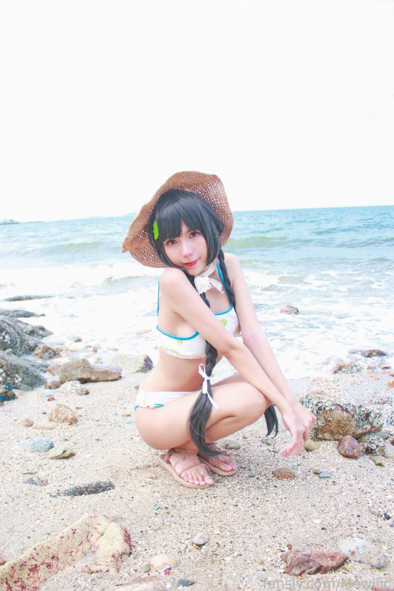 asijský,pláž,bikiny,Pletené pásy,cosplay,roztomilý