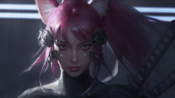 Cyberpunk,art numérique,futuriste,science fiction,fond d'écran