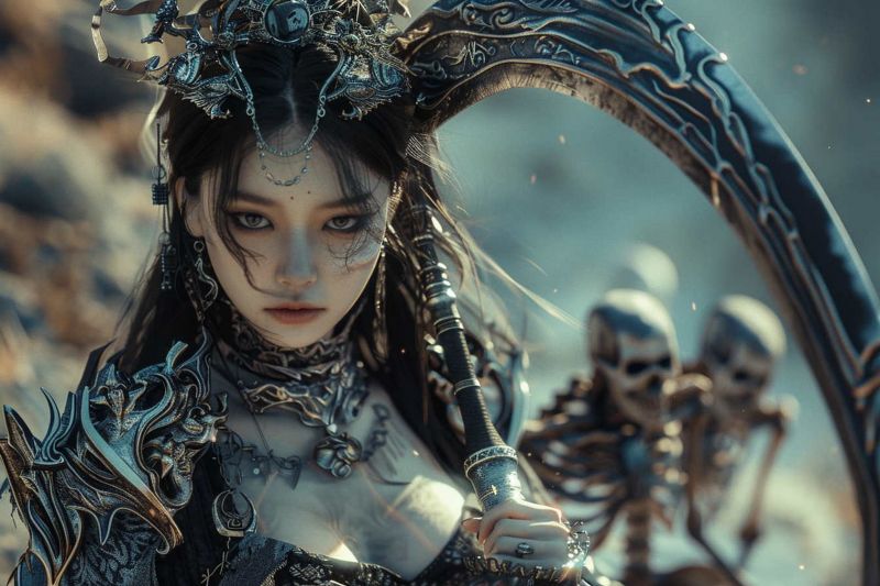 Ai,tưởng tượng đen tối,Lưỡi hái,Bộ xương,Sọ,Chiến binh