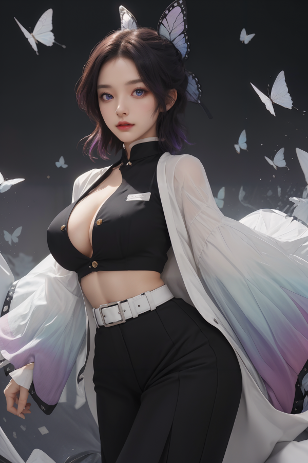 AIGC, anime girls, beautiful, breasts, cleavage, cosplay