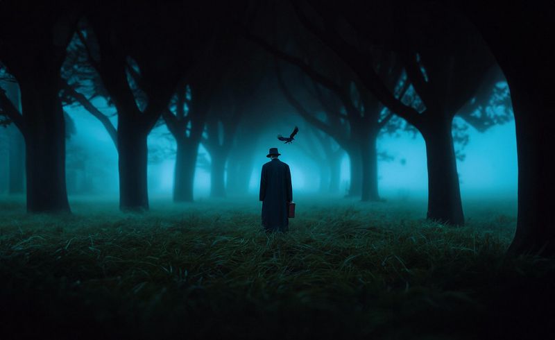 black sweater, modré šaty, loď, most, brown coat, táborák