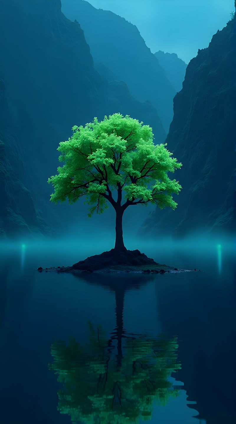 blå,berolige,mørk,miljø,fantasi,løv