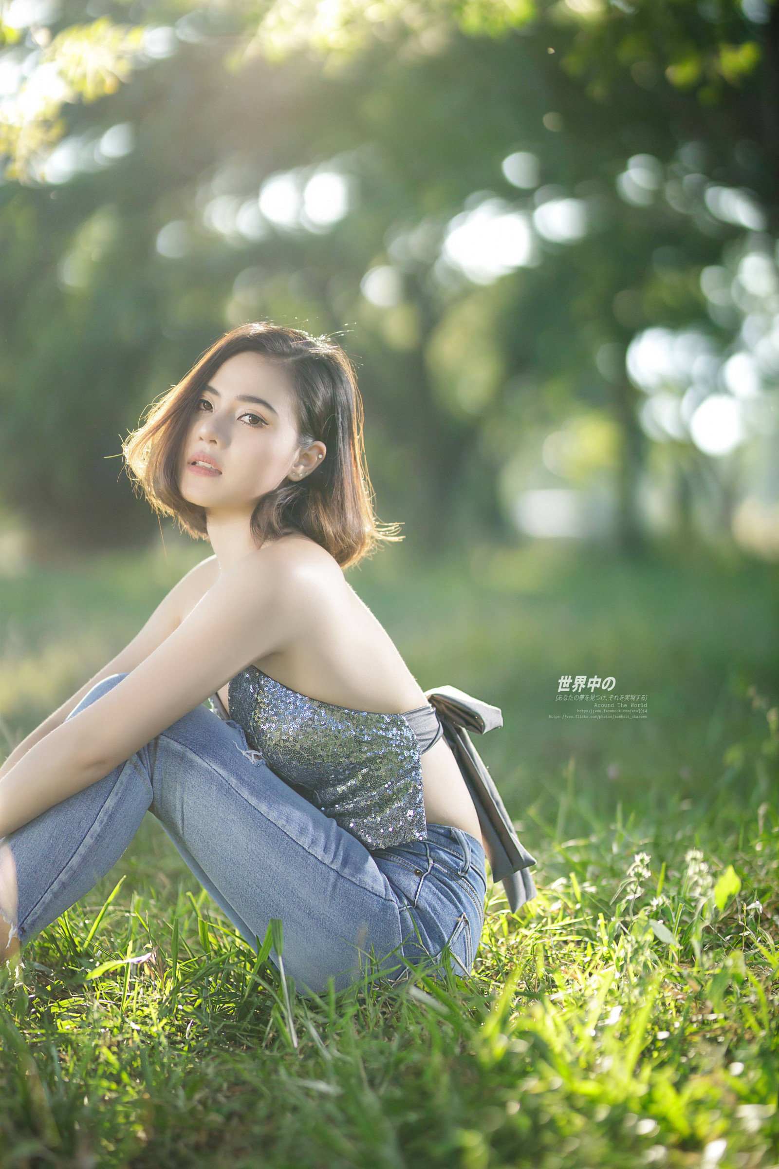 ázsiai, lány, meztelen, szexis, nő