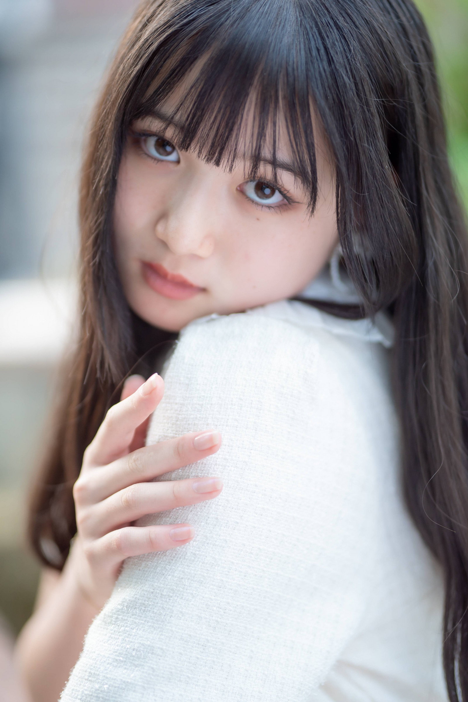 4k, asiatisk, pike, bakgrunns, kvinne