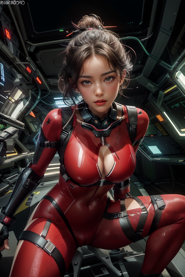 bodysuit,futuristic,legs,red,sexy,woman