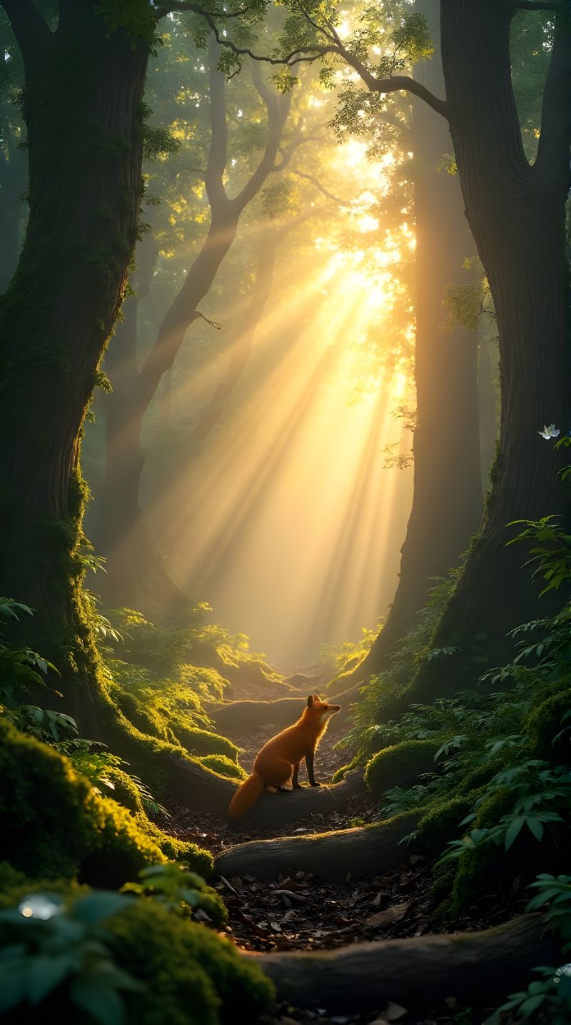 fantasi,drømmende,Enchanted,tåge,Skov,magiske