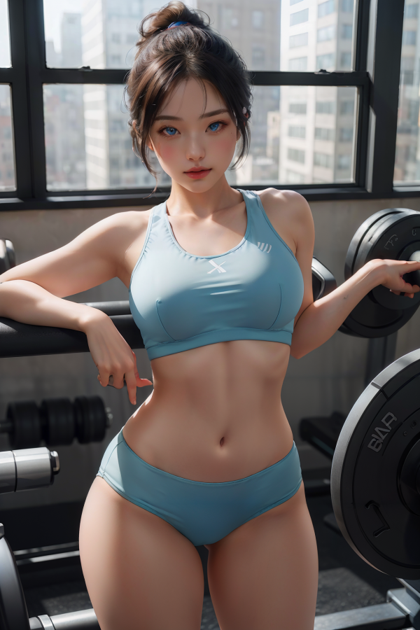 AIGC,breasts,confidence,girl,gym,health