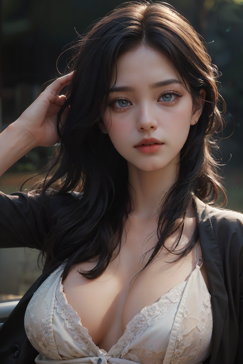 sexy,Frau,Boobs,Auto