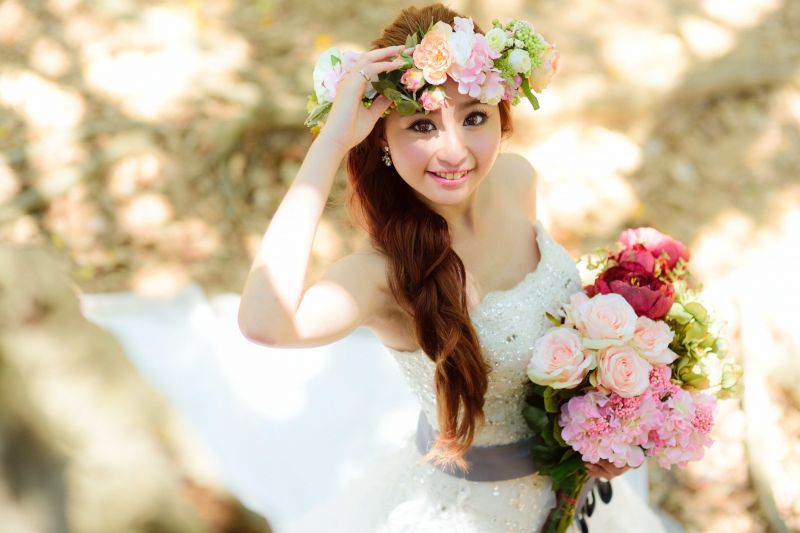 buket,afdeling,blomst,Skov,kjole,blad