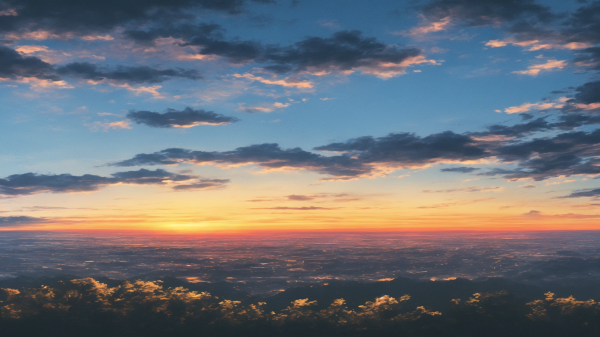 artwork,cloud,digital art,dusk,scenery,sky