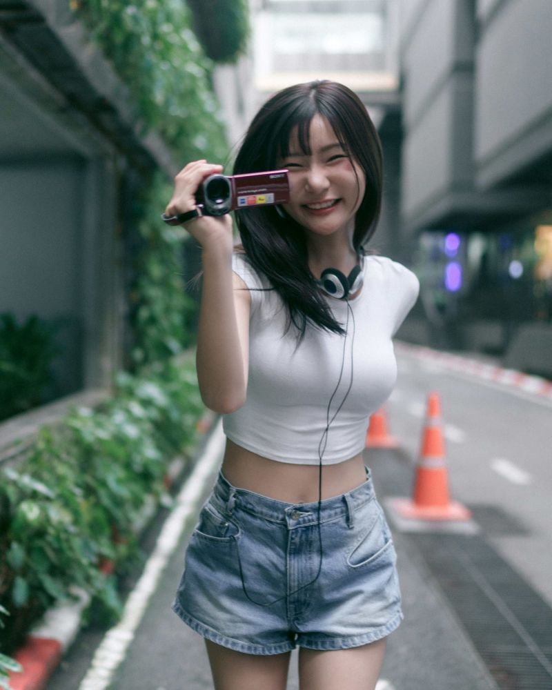 Balkon,Kopfhörer,Geländer,Frau