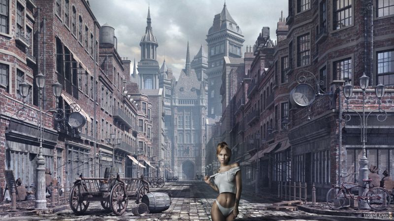 อะนิเมะ,เมือง,สาว ๆ