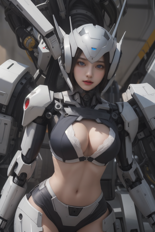 AIGC,armor,beautiful,breasts,cleavage,cosplay