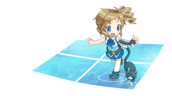 动漫,猫,Inori Aizawa,Internet Explover,浏览器,Windows Logo