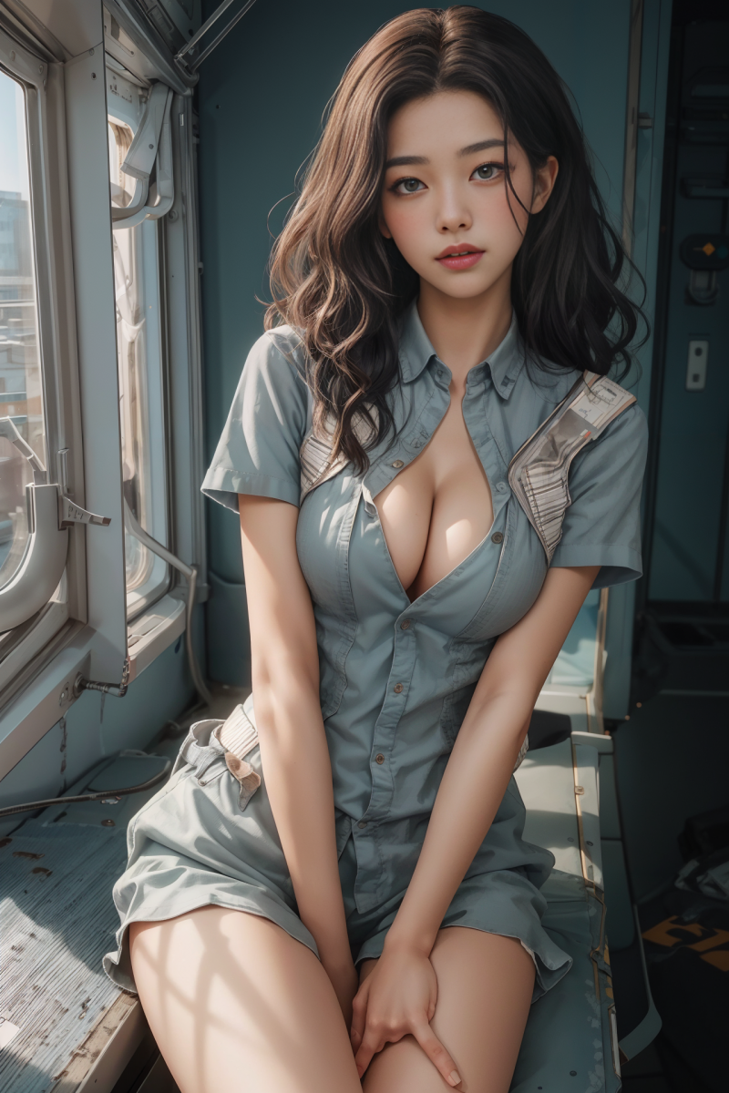 头发,性感的,胸部,女人