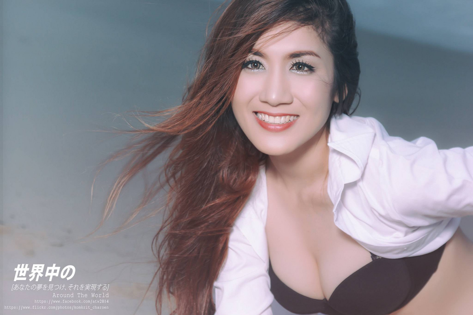 asijský, dívka, sexy, Thai, žena