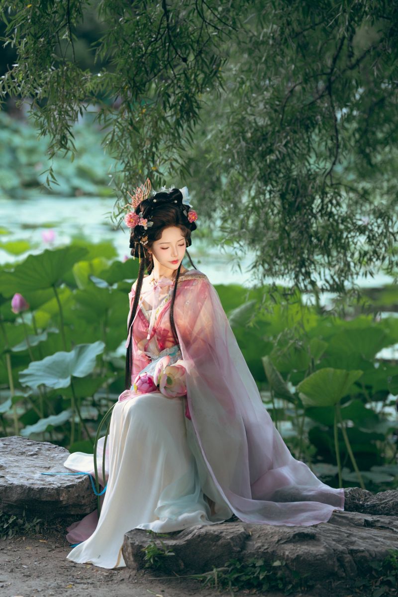 Trung Quốc,Trang phục,trang phục,thanh lịch,vườn,hanfu