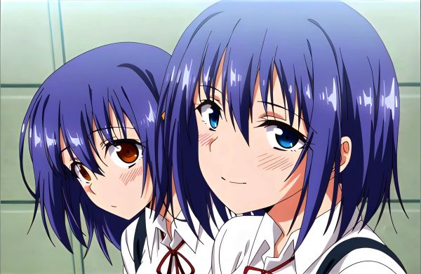 anime,ecchi,hentai,wallpaper,school uniform,twins