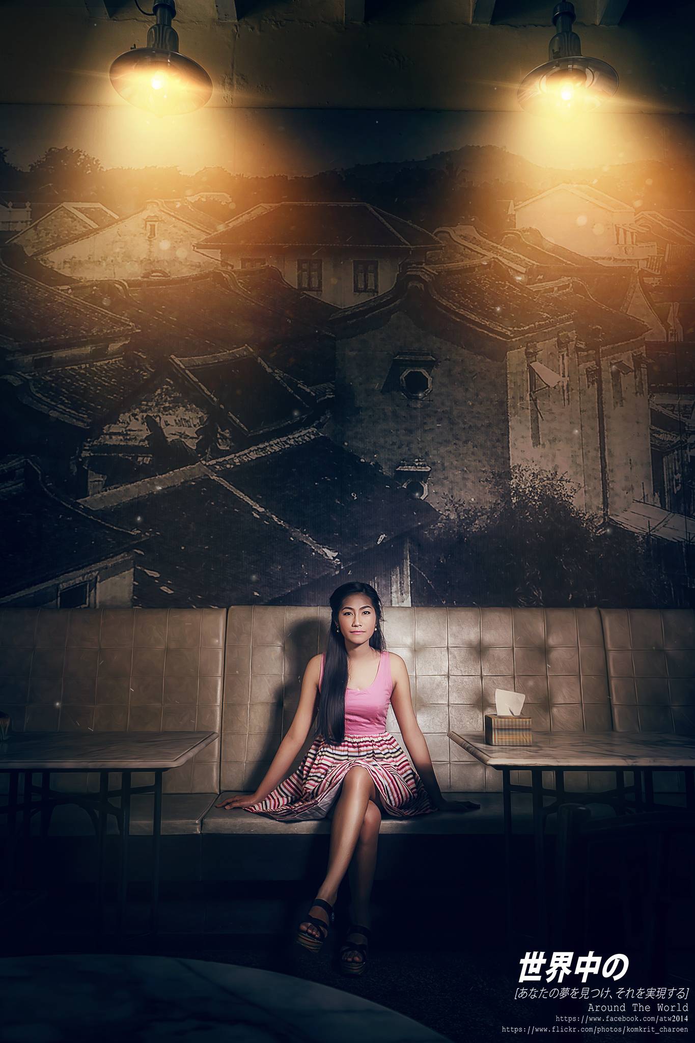 asijský, dívka, sexy, Thai, žena