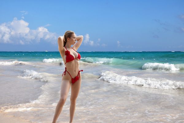 beach,bikini,blonde,model,sexy,Dominican Republic