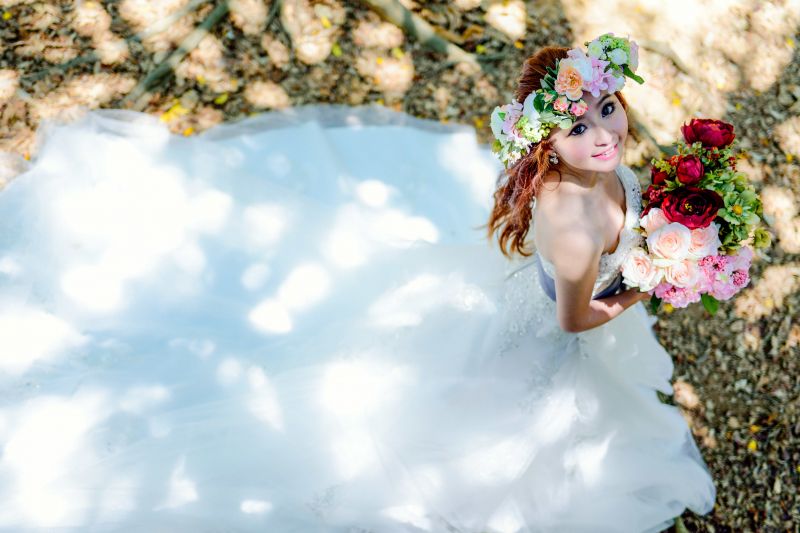 buket,afdeling,blomst,Skov,kjole,blad