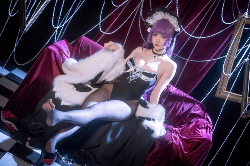 asiatisk, Azur Lane, soveværelse, Karakter, choker, cosplay