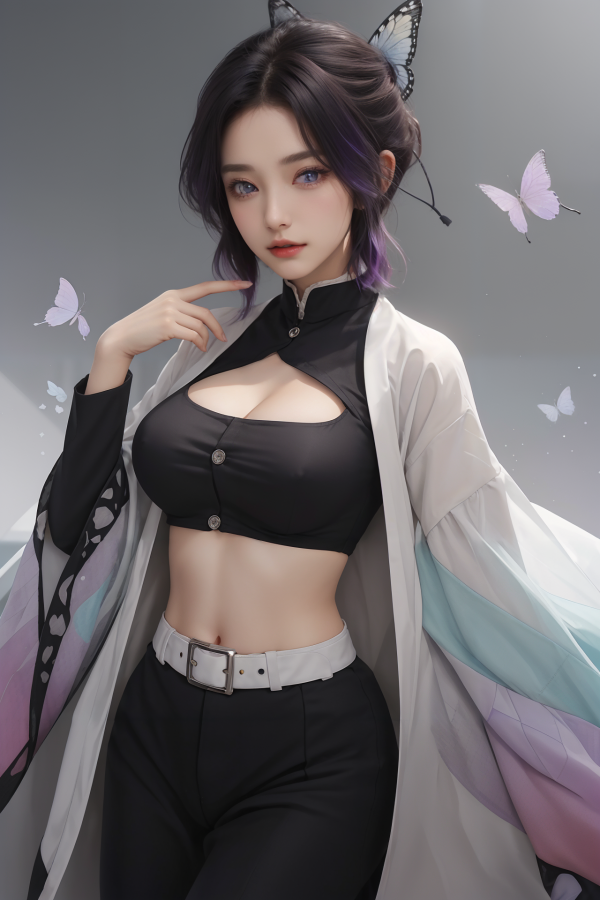 AIGC, anime girls, beautiful, breasts, cleavage, cosplay