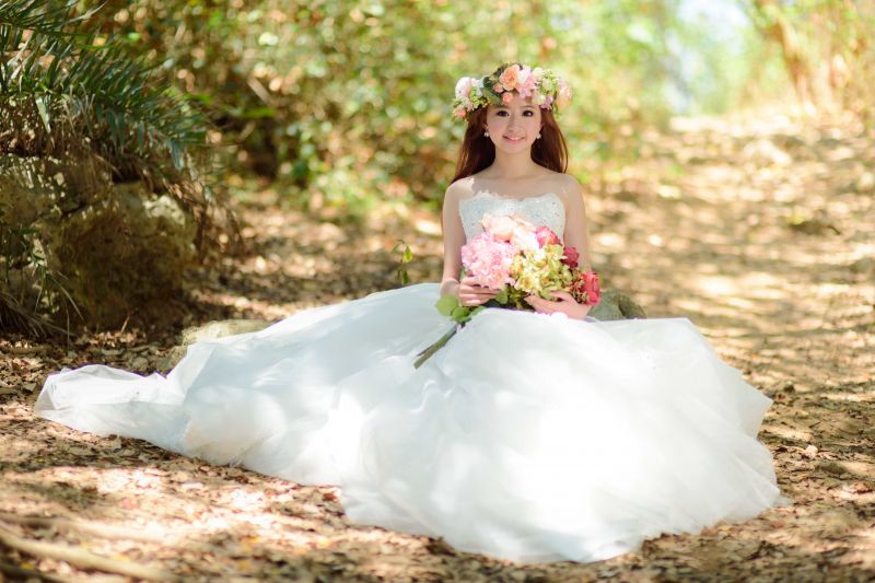 afdeling,Skov,buket,blomst,kjole,blad