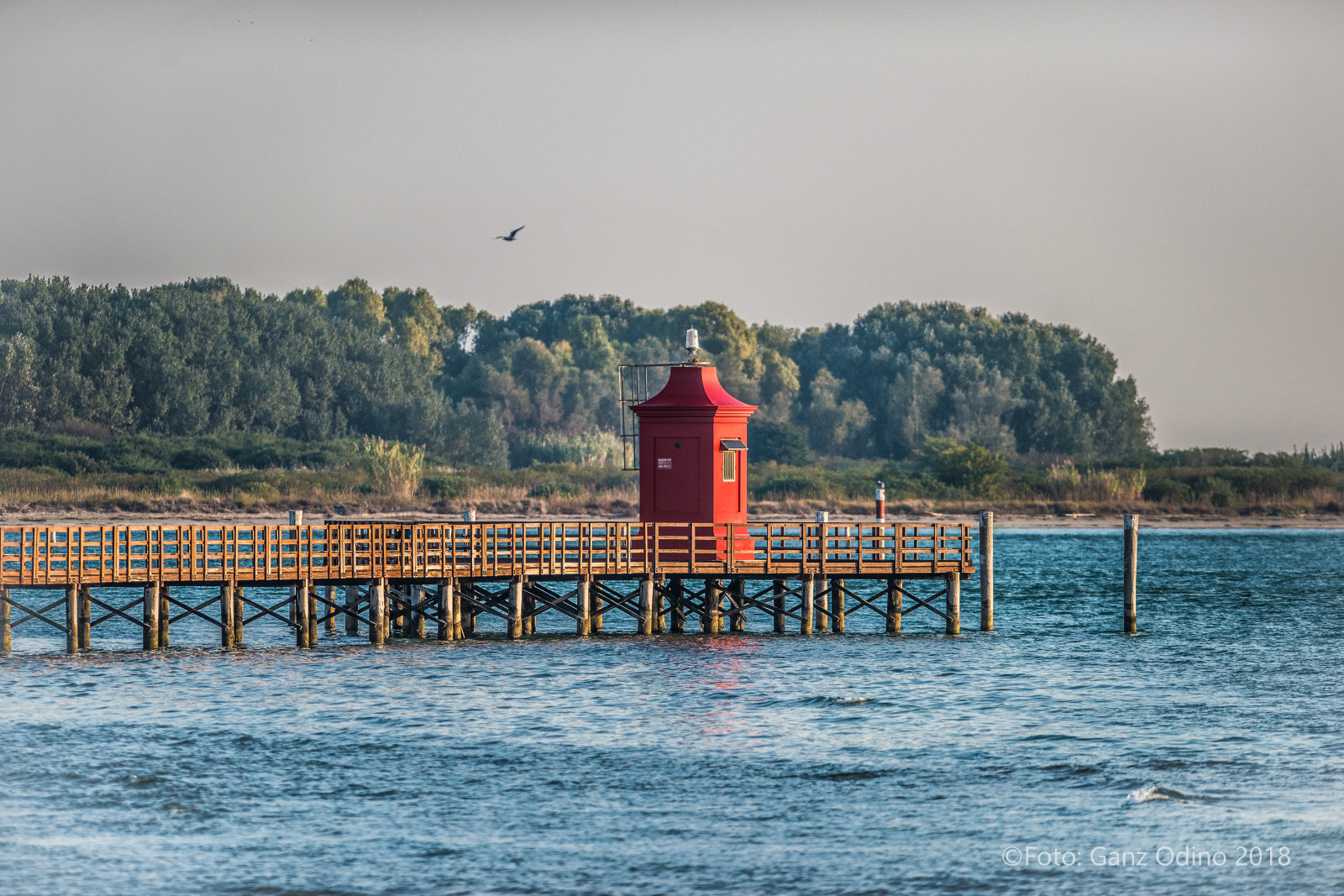 Lignano, Red Lighthouse, spiaggia, faro, ottobre, mare
