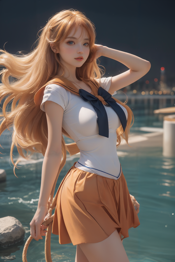 AIGC,anime girls,beautiful,cleavage,cosplay,female