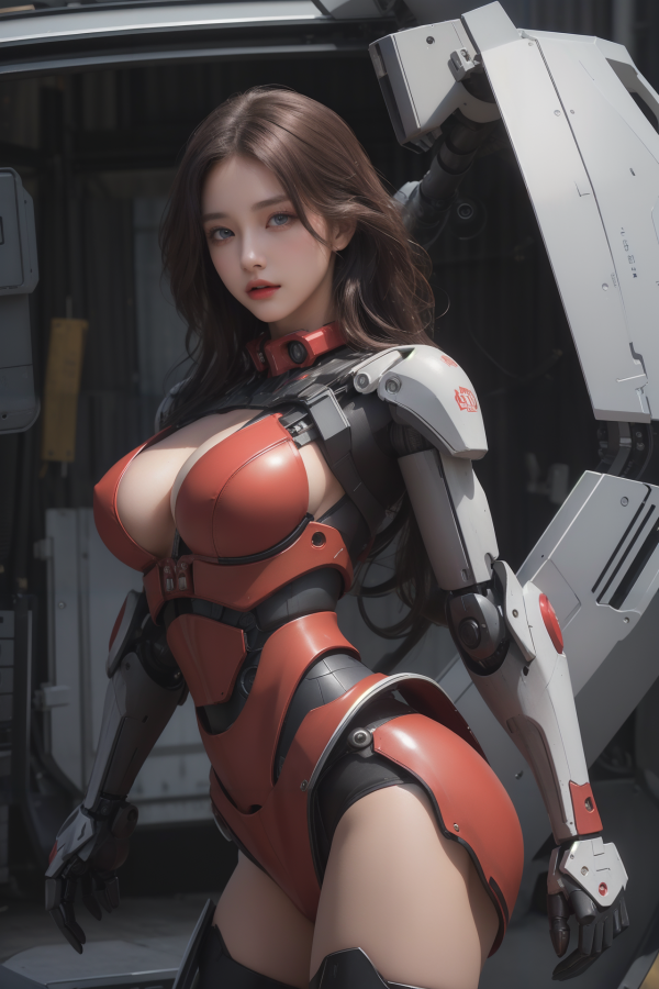 AIGC,armor,beautiful,breasts,cleavage,cosplay