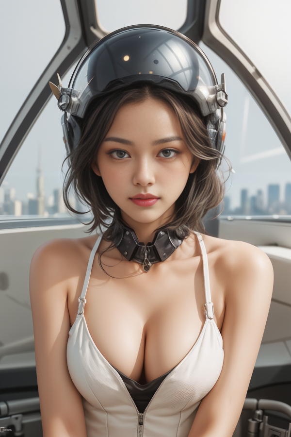 胸部,女孩,头发,飞行员,性感的,女人