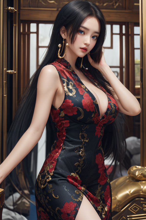 AIGC, beautiful, BoA, breasts, cleavage, cosplay